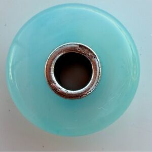 TROLLBEADS LAA 925 RETIRED BLUE SEA GLASS BEAD K732B STERLING SILVER CORE SIGNED